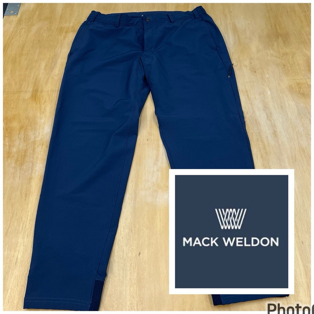 Mack Weldon Radius Flex Jogger Pant Mens Sz Large (Waist 34-36") Slim Taper Navy
